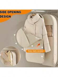 1pc New Down Jacket Compression Dust Cover, Wardrobe Clothing Dust Bag - Multicolor - View 3