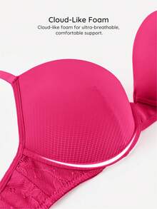 Bralution Women's Minimalist Solid Color Adjustable Strap Bra With Underwire - Violet Purple - View 2
