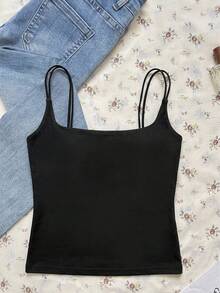 Attitoon 3pcs 95% Cotton Women's Tight-Fitting Backless Camisole, Summer Outfit For Women - Multicolor - View 4