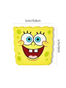 SpongeBob SquarePants | SHEIN 1 buah Cermin Lipat Portabel HD dengan Desain Kartun Lucu dari Bahan Kulit PU, Dapat Berdiri Sendiri atau Digenggam, Ringan dan Portabel, Nyaman untuk Memeriksa Detail Riasan, Cocok untuk Perjalanan dan Bepergian, Sangat Cocok untuk Wanita, Pria, Pelajar dan Penggemar, Dunia Bawah Laut, Spons - Kuning - View 5