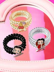 Betty Boop x SHEIN 接縫髮帶套組 - 彩色 - 查看 6