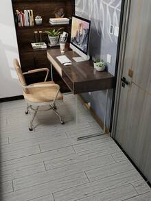 Madebyblanc 1 Roll Light Gray Wood Grain Peel And Stick Floor Sticker, 11.8" / 17.5" Width Options, Waterproof Self Adhesive Vinyl Floor Decal With Free Installation Kit, Removable Non-Slip Renter Friendly Floor Covering For Home DIY Renovation - Oak floor sticker - light gray - View 20