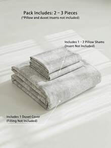Veyra Day 2/3 Pieces100% Polyester Jacquard Texture, Soft And Skin-Friendly Bedding (Duvet Cover + 1/2 Pillowcases, No Comforter Included), All-Season Modern Polyester Bedding Collection - Multicolor - View 4
