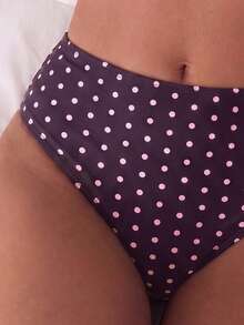 Swim Mod Summer Women's Swimwear Multicolor Random Print Shoulder Strap Top And High Waist Swim Bottoms Beach Vacation 2 Pieces Bikini Set - Multicolor - View 4