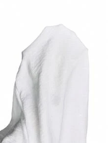 Rosumi Women's Plus Size Mixed Fabric Patchwork All White Dress Summer Outfits For Women Going Out Party Outfits Vacation Outfits Autumn Outfit Elegant - White - View 9
