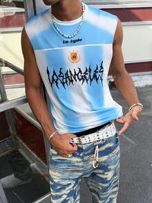STEELVANCE Atasan Pria Motif Tie-Dye dengan Leher Bulat, Kasual, Serbaguna untuk Pemakaian Sehari-hari - MultiWarna - View 4