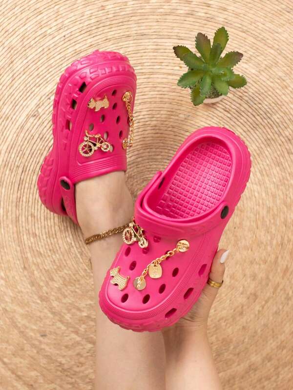 Nuevas sandalias de mujer para el verano con suela gruesa,  Decoración de corazón de diamantes de imitación,sandalias casuales de mujer