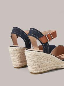 Styleloop Women's Wedge & Platform Shoes, Bohemian, Beach Vacation, Western Wind, Summer Wear, Travel Essentials - dark blue - View 6