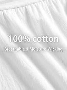 SHEIN Frenchy 白色 100% 純棉女款短袖襯衫，適合夏季 - 白色 - 查看 3