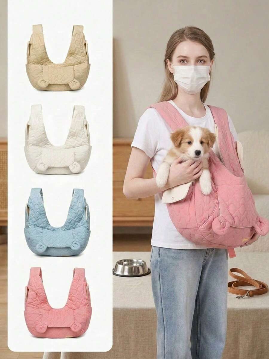 PETSIN 1 个可调节宠物背包,适合小型至中型犬,前置式犬/猫背包,配有加厚肩带,是远足、旅行、小型犬和猫的理想选择。 - 彩色 - 查看 1