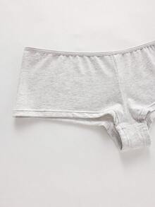 Ocili Light Gray Comfortable Casual Women's Hipster Panties (3pcs) - Light Grey - View 5