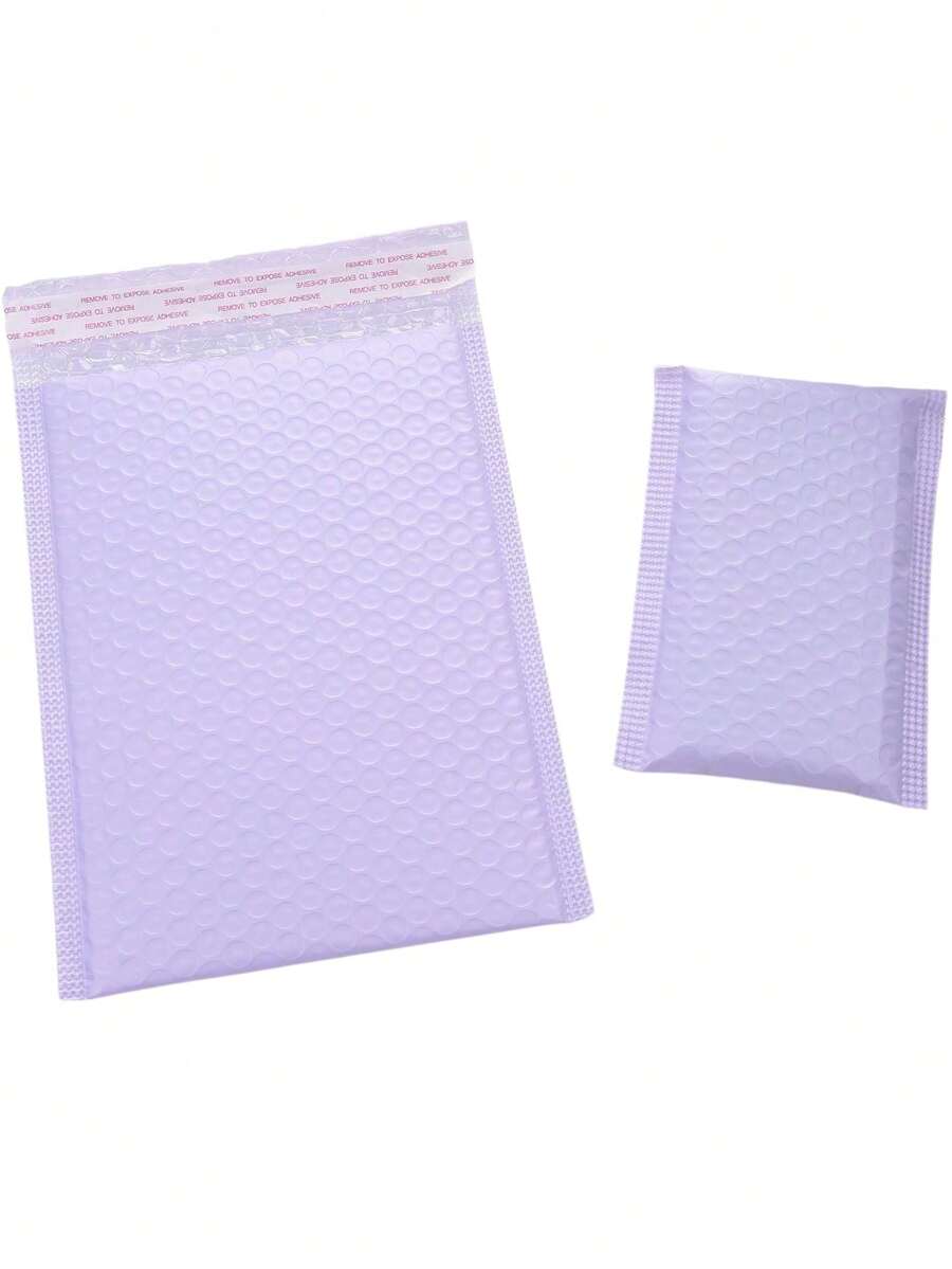 10pcs Light Purple Anti-Shock Packaging Bubble Bag, Various Sizes Suitable For Back To School Office Shipping And Mailing Back To School - Mauve Purple - View 1