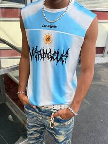 STEELVANCE Atasan Pria Motif Tie-Dye dengan Leher Bulat, Kasual, Serbaguna untuk Pemakaian Sehari-hari - MultiWarna - View 5