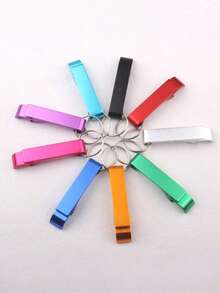 20/30 Colors Randomly Mixed Creative Aluminum Alloy Beer Beverage Bottle Opener Keychain Bottle Opener - Multicolor - View 5