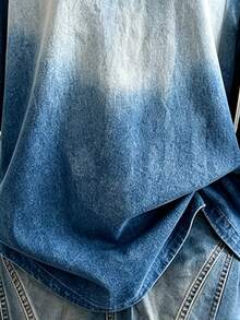 Lalippa Denim Effect Retro Digital Print Loose T-Shirt - Multicolor - View 4