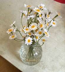 6/60 White And Yellow Artificial Daisy Bouquet, Perfect For Valentine's Day, Mother's Day, Easter, Wedding Season And DIY Home Decor, Holiday Flower Decor | Decorative Daisy Bouquet - Multicolor - View 7