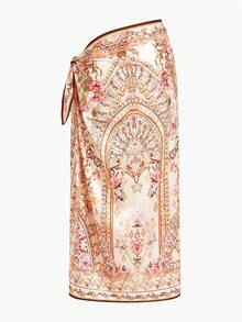 MOTF PREMIUM ELEGANT EXQUISITE ALL-OVER PRINT MULTIFUNCTIONAL SWIMWEAR COVER-UP SCARF SKIRT - Multicolor - View 2