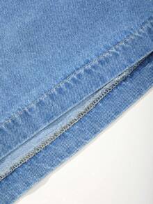 GlowEve CURVE Pantalones cortos de mezclilla lavada vintage para mujer talla grande primavera verano - Lavado ligero - Ver 4