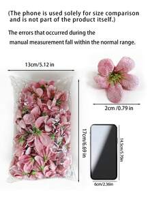 100朵迷你人造丝花，散装仿真玫瑰雏菊向日葵布艺花，DIY工艺饰品，适用于婚礼发饰、帽子服装装饰 - 彩色 - 查看 4
