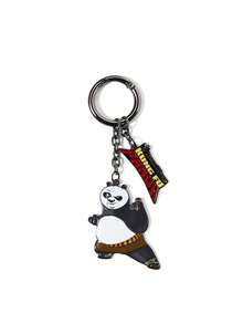 SHEIN Kung Fu Panda Fashion Black Zinc Alloy Movie Cartoon Keychain Bag Pendant Pendant Commemorative Collection Gift - Multicolor - View 4