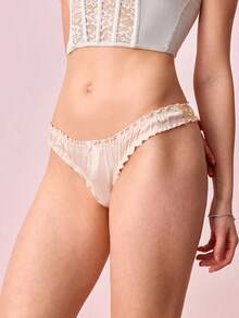 Bonmuse 3pack Bow Front Lettuce Trim Panty Set - Multicolor - View 5