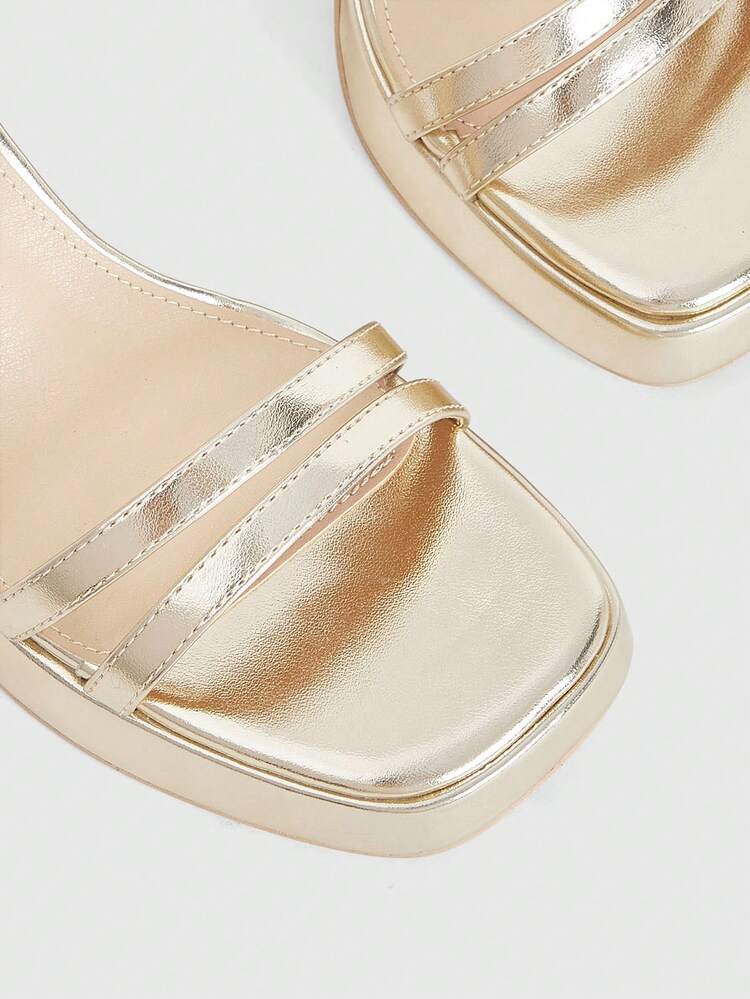 CUCCOO LuxiPop Cuccoo Women's Fashion Apricot Striped High Heel Sandals For Christmas