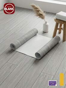 Madebyblanc 1 Roll Light Gray Wood Grain Peel And Stick Floor Sticker, 11.8" / 17.5" Width Options, Waterproof Self Adhesive Vinyl Floor Decal With Free Installation Kit, Removable Non-Slip Renter Friendly Floor Covering For Home DIY Renovation - Oak floor sticker - light gray - View 2