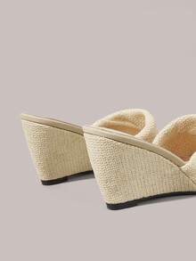 Styleloop Women's Wedge Heel Platform Sandals, Bohemian, Beach Vacation, Western Wind, Summer Wear, Travel Essentials - Apricot - View 6