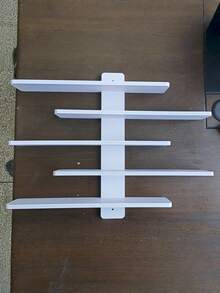1PC Wall Mounted Shelf Display Stand Small Ornament Holder For Dolls Figures Storage Home Bedroom Wall Mount Floating Decorative Shelves - White - View 7