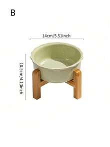 1PC Elevated Ceramic Dog Cat Bowls Bamboo Stand Heavy Base Non Slip Ergonomic Feeding Anti Spill Raised Pet Water Bowl For Large Medium Small Pets Functional Tableware Trending Search - one size fits all - View 12