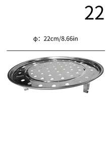 Zazumi Universal Stainless Steel Steamer With Detachable Legs, Cooking Steaming Pan And Pot Accessory, Multi-Functional Steaming Rack For , Grinding And Scratch-Proof Round Cooling Rack, Steamer Rack For Kitchen Thick Cookware Tool Seafood Boil - Silver - View 17