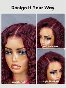 ALL READY WIG 9AM 隨戴隨走 捲波浪人髮假髮 酒紅色 13x6 透明蕾絲前假髮 附抽繩 預剪蕾絲 預拔髮際線 180% 密度 16-24 英吋 - S99J - 查看 8