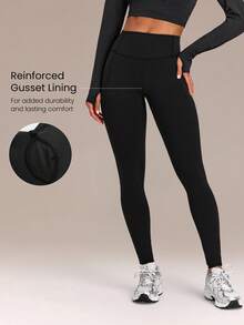 GLOWMODE 31吋 Powersculpt™ StudioShape 提臀顯臀網格拼接抽繩防捲腰高強度訓練健身運動緊身褲 - 黑色 - 查看 5