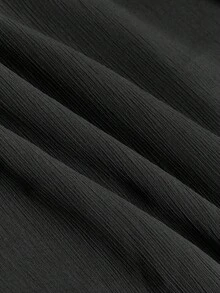 ROMWE Goth 哥德嬉皮度假風黑色星月植物蛇紋刺繡喇叭袖大尺碼洋裝 - 黑色 - 查看 4