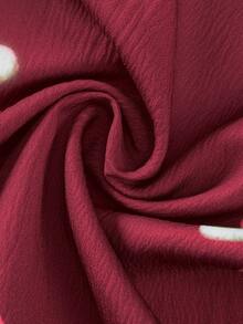 EMERY ROSE Mono de mujer talla grande, sencillo y casual con estampado - Burdeos - Ver 6