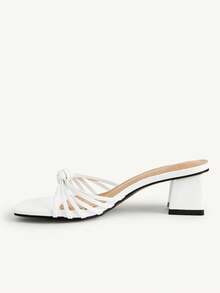 CUCCOO CHICEST Elegante, süße, schöne, lässige, barfuß, bequeme Damen High Heel Sandalen - Weiss - Übersicht 10