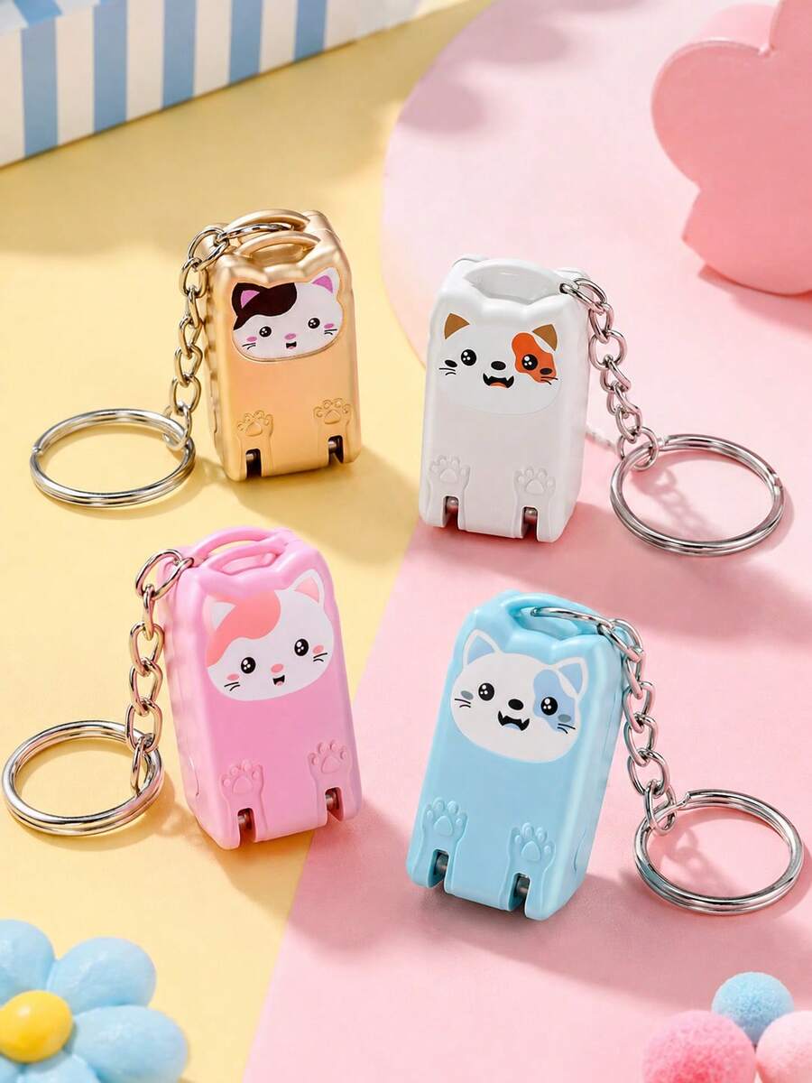 Joivida 1Pc Folding Nail Clipper, Portable Splash-Proof Stainless Steel Nail Cutter, Cat-Shaped Mini Keychain Manicure Tool, Essential For Daily & Travel Nail Care - multicolor - View 1
