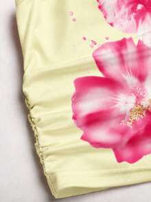 Tween Girls Casual Simple Floral Pattern Tank Top Suitable For Summer - Multicolor - View 3