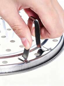 Zazumi Universal Stainless Steel Steamer With Detachable Legs, Cooking Steaming Pan And Pot Accessory, Multi-Functional Steaming Rack For , Grinding And Scratch-Proof Round Cooling Rack, Steamer Rack For Kitchen Thick Cookware Tool Seafood Boil - Silver - View 12