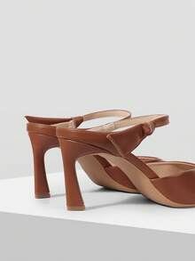 MOTF Giày cao gót nữ - Màu nâu caramel - Xem 4