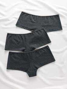Ocili 女款舒適休閒低腰內褲 (3入組) - 灰色 - 查看 2