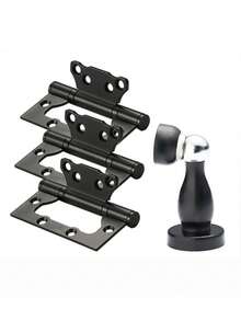 Stainless Steel Door Handle Lock Set - Polished Finish, Easy Install For Bedroom & Bathroom Doors, Includes 2-Point Security Latch - Multicolor - View 2