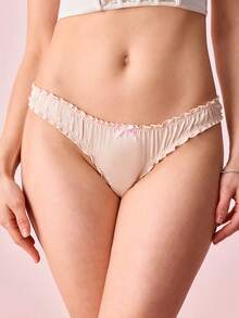 Bonmuse 3pack Bow Front Lettuce Trim Panty Set - Multicolor - View 1