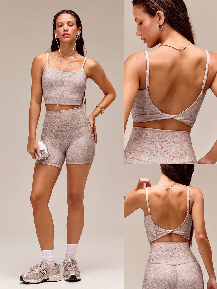 FeatherFit™ Knot Going Anywhere Twisted Backless Tank Top Light Support Low Impact Yoga Pilates Daily Gym Spring Summer