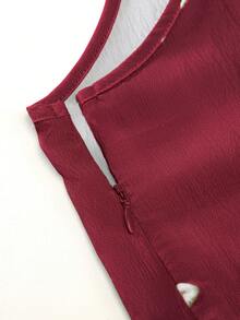 EMERY ROSE Mono de mujer talla grande, sencillo y casual con estampado - Burdeos - Ver 3