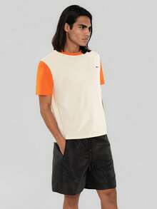 FORM&CHAOS Men's Summer Colorblock Retro Short Sleeve T-Shirt - Multicolor - View 3