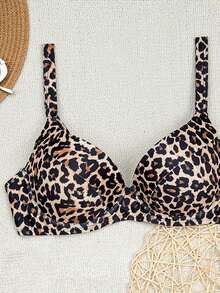 SHEIN Swim 2026 春夏女款泳衣多色隨機印花肩帶托高性感比基尼上衣 - 彩色 - 查看 5