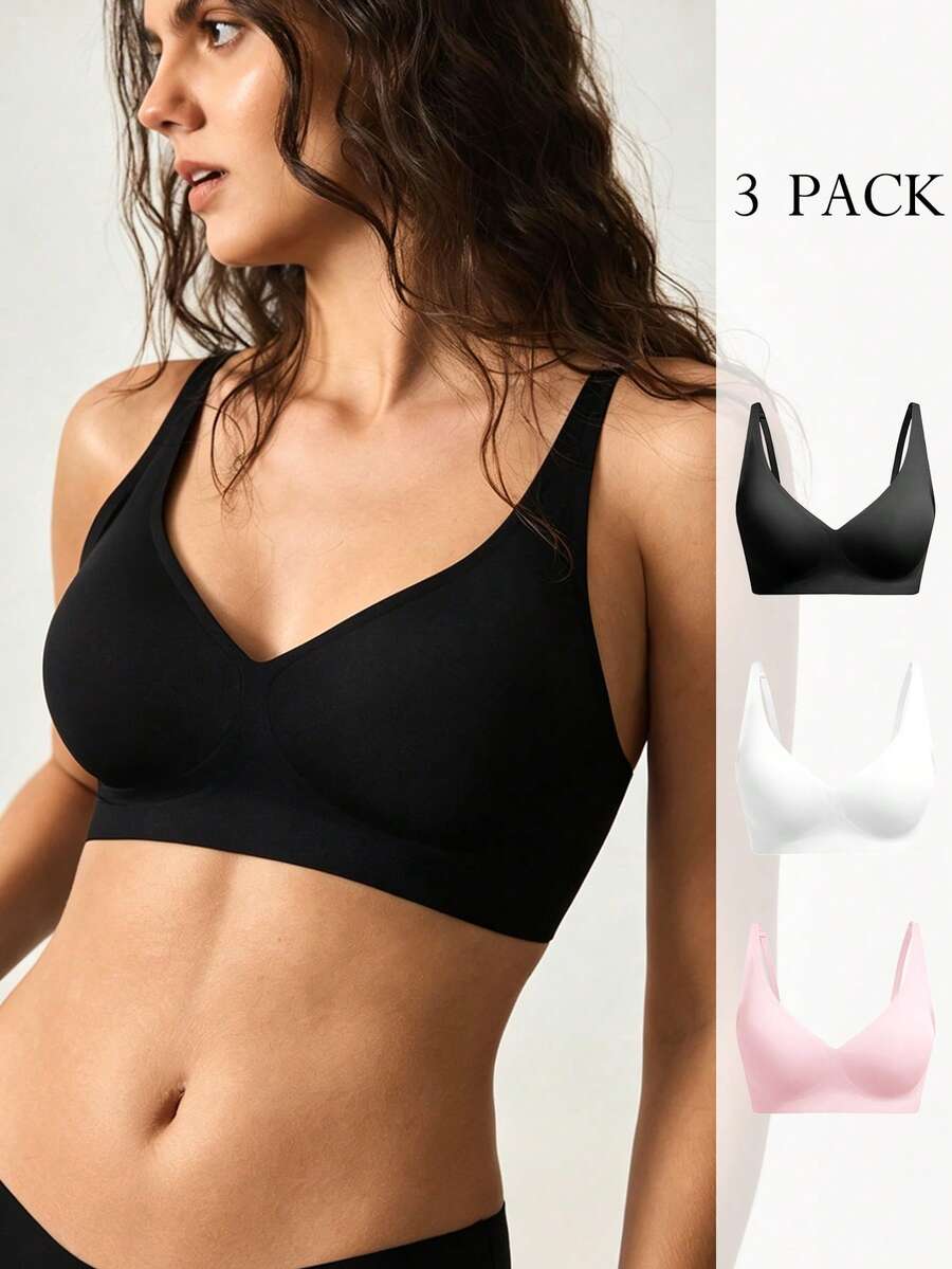 Ocili Women's 2026 Hot-Selling Comfortable High-Quality Fitted Bra 3pcs Set - Multicolor - View 1