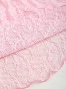 Sweetra Spring/Summer New Wide Strap Bow Textured Fabric Top, Sweet And Fashionable, Suitable For Daily Wear - Baby Pink - View 5