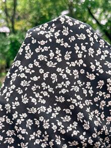 SHEIN 夏季休闲印花吊带哺乳连衣裙 - 黑色 - 查看 3